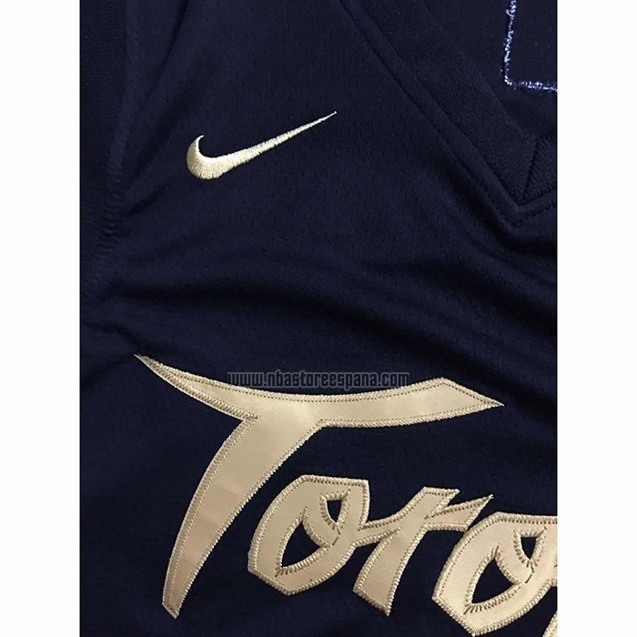 Camiseta Toronto Raptors Fred Vanvleet NO 23 Ciudad 2019-20 Negro